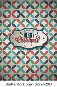 Vintage poster " Merry Christmas". Vector illustration.