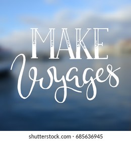 Vintage poster with motivation quote on abstract background