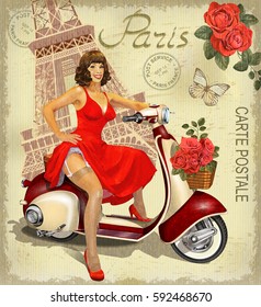 Vintage poster Paris.