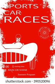 Vintage poster for sports car race