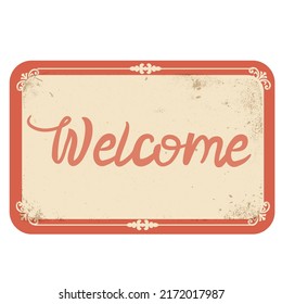 Vintage Poster Welcome Shop Detail