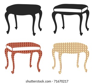 Vintage pouffe. Vector illustration