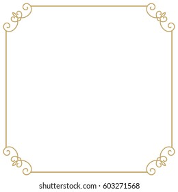 Vintage premium gold  frame. Border divider for your design menu website certificates document