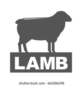 Vintage premium lamb meat label