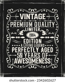 Vintage premium quality 1984 limited edition aged to perfection all original t-shirt design