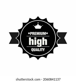 vintage premium quality emblem icon vector