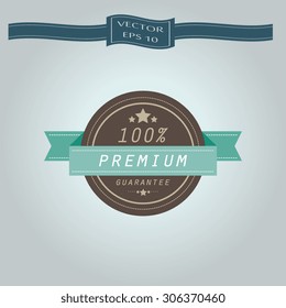 Vintage premium quality label. 
