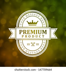Vintage Premium Qualitätslabel. Vectordesign-Element.
