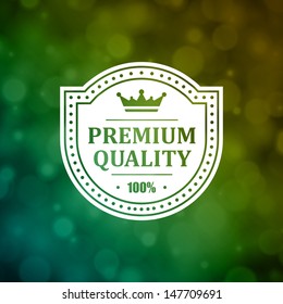 Vintage premium quality label. Vector design element.