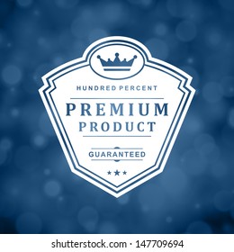 Vintage premium quality label. Vector design element.