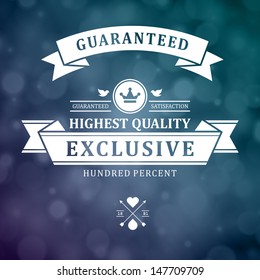 Vintage Premium Qualitätslabel. Vectordesign-Element.