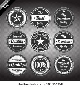 Vintage premium quality labels set.