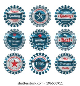 Vintage premium quality labels set.