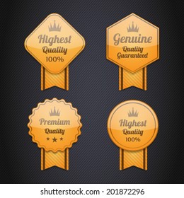 Vintage premium quality labels set.