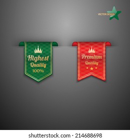 Vintage premium quality labels set.