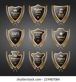 Vintage premium quality labels set.