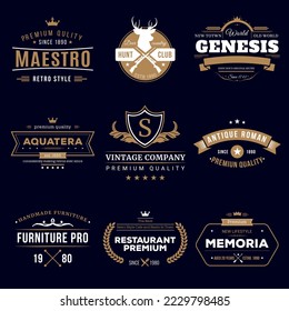 Vintage Premium Quality Labels set Vector labels, badges 2