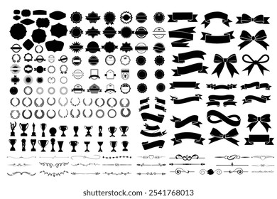 Vintage Premium Styled Ribbons badge laurels and trophies