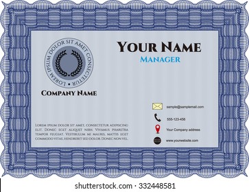 Vintage Presentation Card. With quality background. Sophisticated design. Detailed.