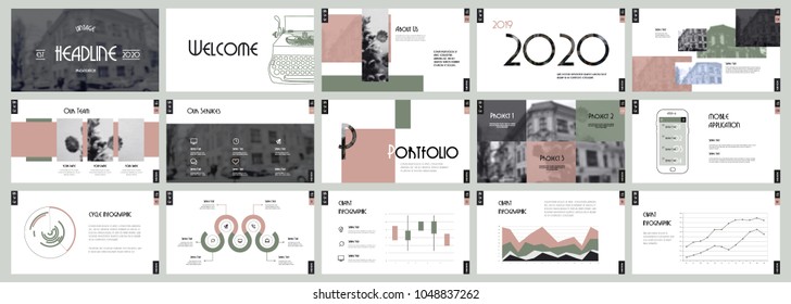 Vintage Presentation templates. Easy Use in creative flyer and leaflet, corporate report, marketing, advertising, presenting, banner.simple modern style. Slideshow, slide for brochure, booklet