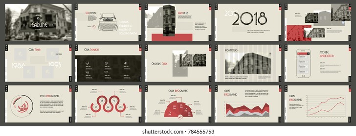 Vintage Presentation templates. Easy Use in creative flyer and leaflet, corporate report, marketing, advertising, presenting, banner. Simple modern style. Slideshow, slide for brochure,  booklet