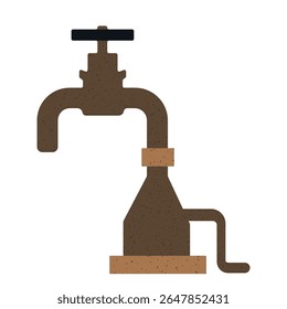 Vintage press tool for extracting juice in a rustic kitchen setting