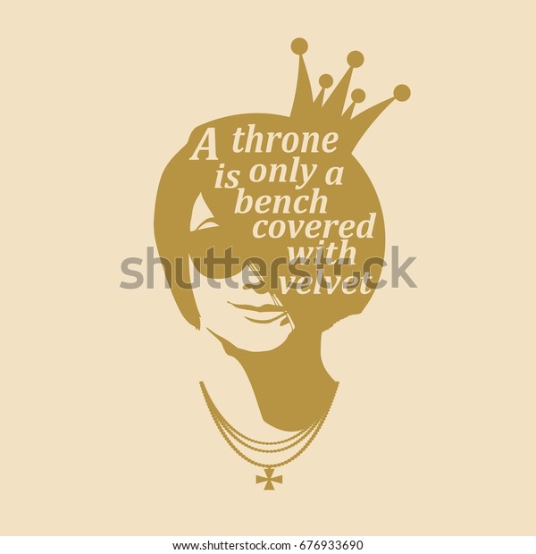 Vintage Princess Silhouette Elegant Portrait Beautiful Stock Image