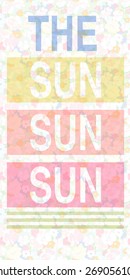 Vintage print background and slogan.For t-shirt or other uses,in vector.