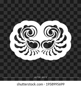 Vintage print pattern retro baroque style vector 