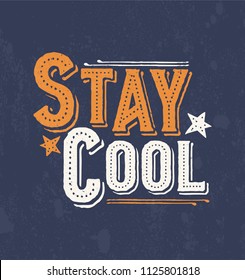 Vintage print for t-shirt or apparel. Vector graphic with cool theme and typography. Vintage effects are easily removable.
