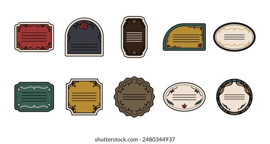 Vintage Printable Label Set Collection