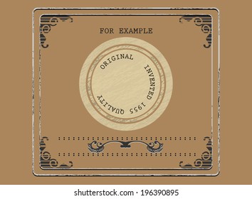 Vintage product label vector 