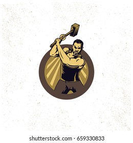 Vintage Propaganda logo and elements. Isolated artwork object. Suitable for and any print media need.