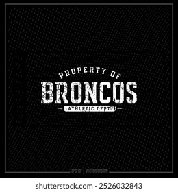 Vintage Property of Athletic Department, Athlete, Athletics, Athletic Team, Mascot, Bronco, Bronco Athletics, Sport, Team, Game, Player