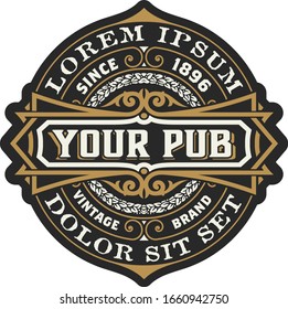 Vintage Vintage Pub Logo. Vektorillustration