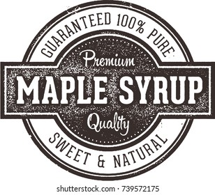 Vintage Pure Maple Syrup Label