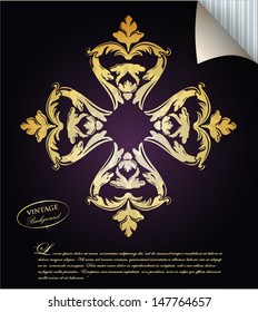 Vintage purple background, motif