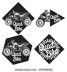 Vintage quad bike emblems