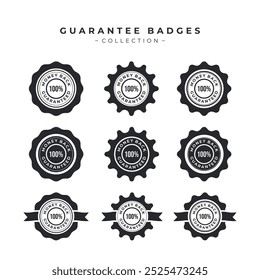 Vintage qualidade garantia distintivos vetor coleções