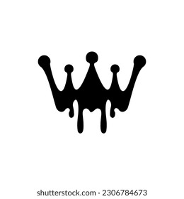 Vintage queen and king crown vector logo design