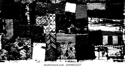 Vintage Quilted Textile Pattern Texture Vector