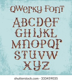 vintage quirky hand drawn font with mixed upper and lower case letters