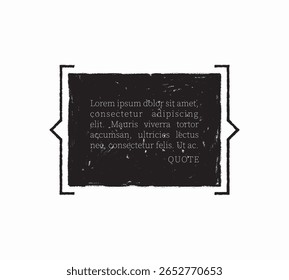 Quadro de citação vintage, borda de citação, caixa de texto. Pode ser usado para projetos tipográficos, convites, cartazes e projetos gráficos. Ilustração vetorial. Editável e personalizável