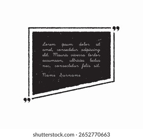Quadro de citação vintage, borda de citação, caixa de texto. Pode ser usado para projetos tipográficos, convites, cartazes e projetos gráficos. Ilustração vetorial. Editável e personalizável