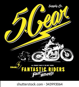 vintage race car for printing.vector old school race poster.