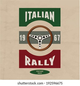 Vintage Race poster design. apparel print. vector illustration