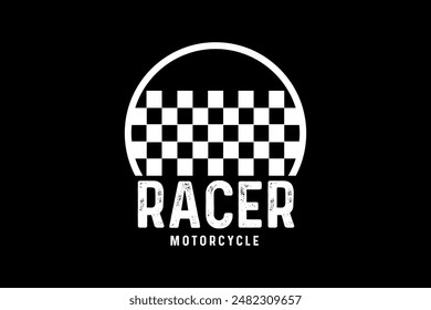 Vintage racing badges typography template collection 