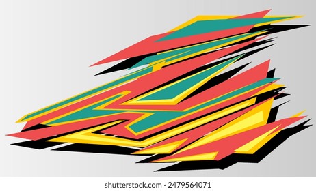 Vintage racing stripes with retro comic style