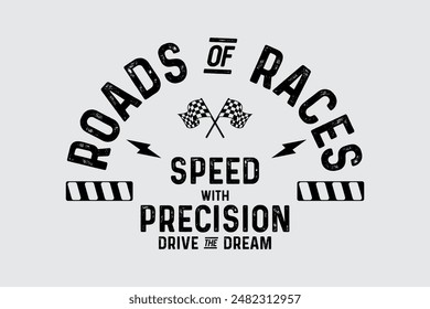 Vintage racing tshirt design  template