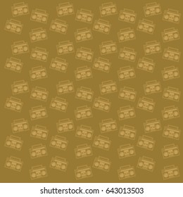 A vintage radio background vector